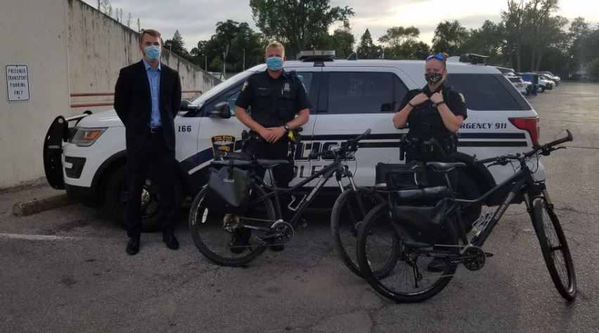 Police Officers with Bikes