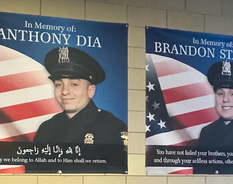 Banners Honoring Officers Dia and Stalker